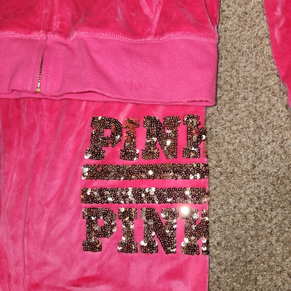 PINK sweats suit set size small
